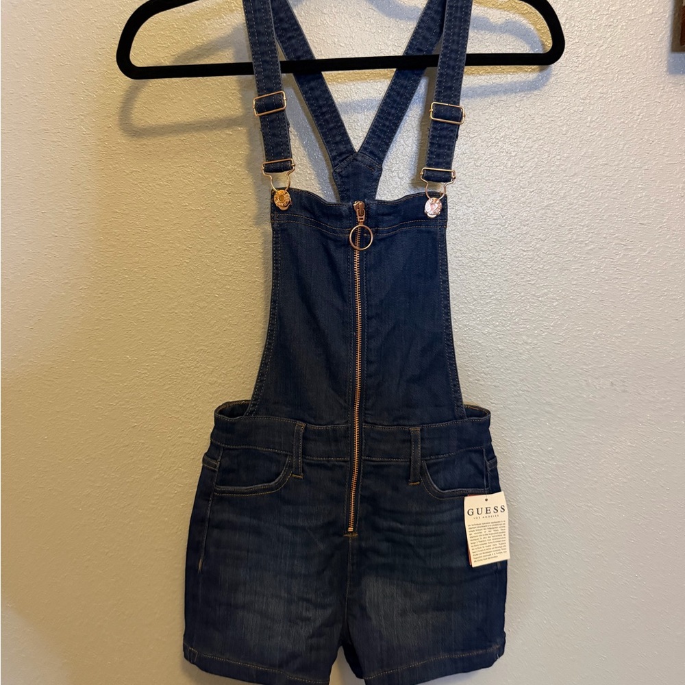 Guess Dark Blue Denim Shortalls